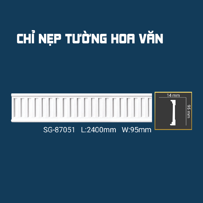 Chỉ Nẹp Tường Hoa Văn SG-87051