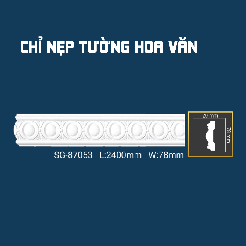 Chỉ Nẹp Tường Hoa Văn SG-87053