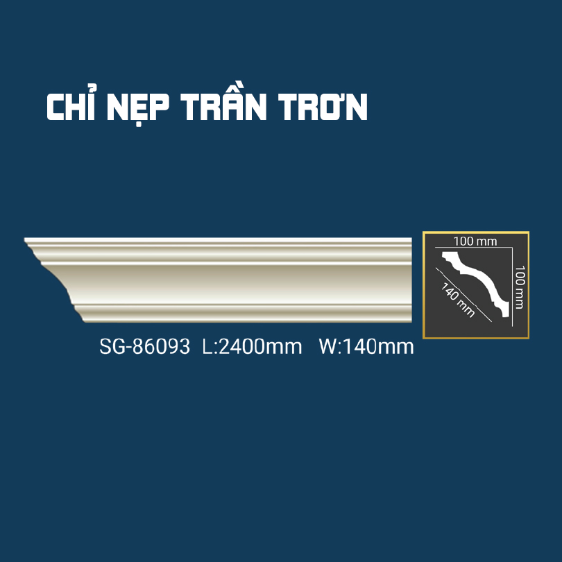 Chỉ Nẹp Trần Trơn SG-86093