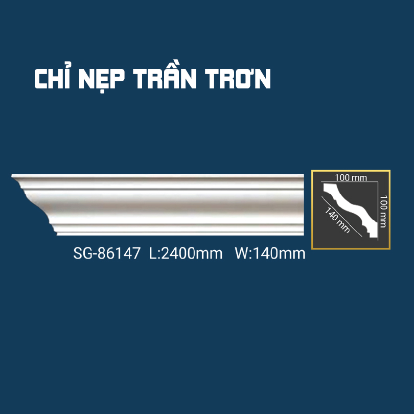 Chỉ Nẹp Trần Trơn SG-86147
