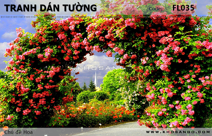 Tranh dán tường Hoa FL035