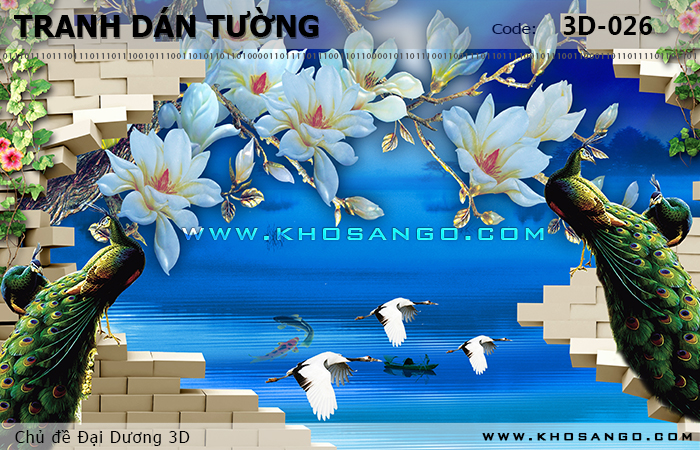 Tranh dán tường Đại Dương 3D 3D-026