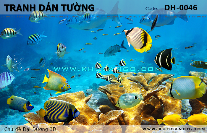 Tranh dán tường Đại Dương 3D DH-0046