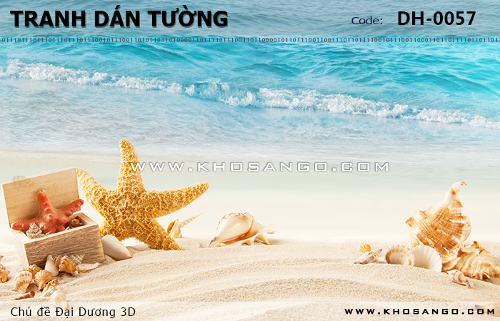 Tranh dán tường Đại Dương 3D DH-0057