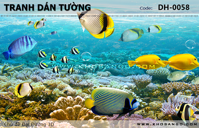 Tranh dán tường Đại Dương 3D DH-0058