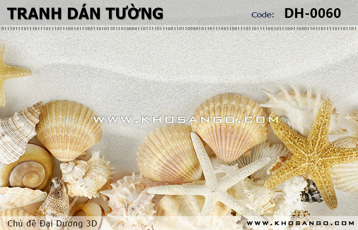 Tranh dán tường Đại Dương 3D DH-0060