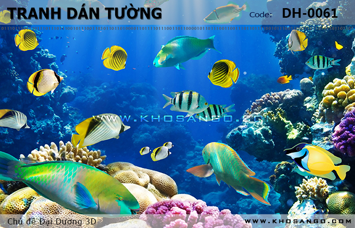 Tranh dán tường Đại Dương 3D DH-0061