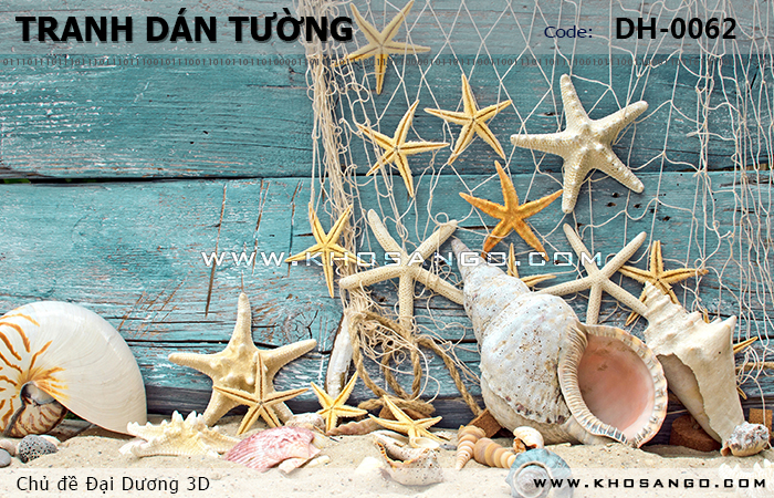 Tranh dán tường Đại Dương 3D DH-0062