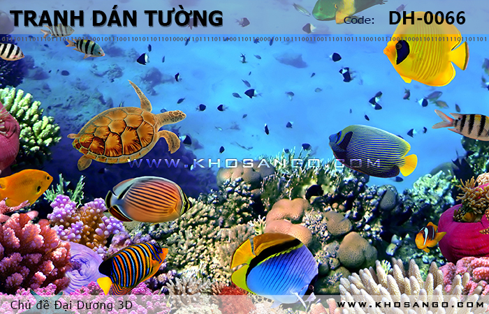 Tranh dán tường Đại Dương 3D DH-0066