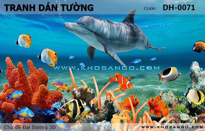 Tranh dán tường Đại Dương 3D DH-0071