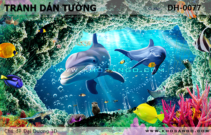 Tranh dán tường Đại Dương 3D DH-0077