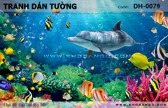 Tranh dán tường Đại Dương 3D DH-0079