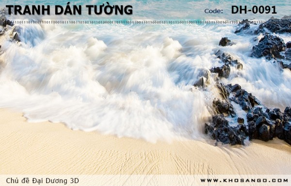 Tranh dán tường Đại Dương 3D DH-0091