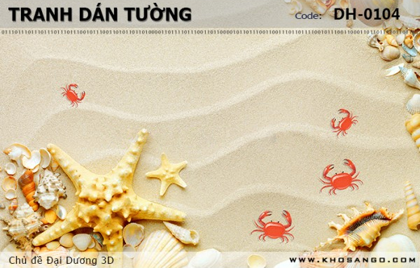 Tranh dán tường Đại Dương 3D DH-0104