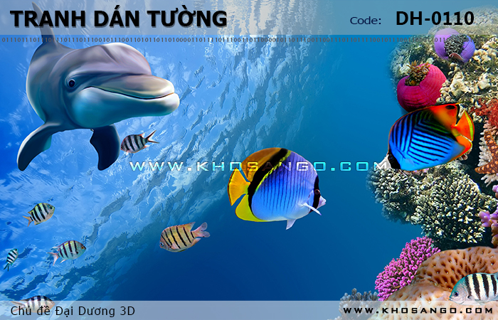 Tranh dán tường Đại Dương 3D DH-0110