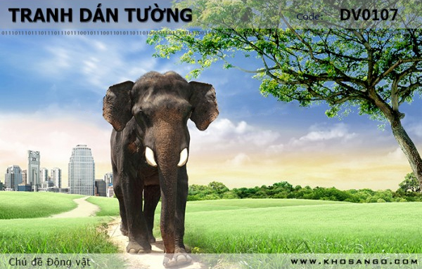 Tranh dán tường Động vật DV0107