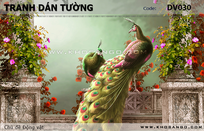 Tranh dán tường Động vật DV030