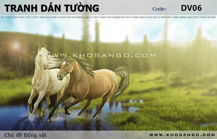 Tranh dán tường Động vật DV06