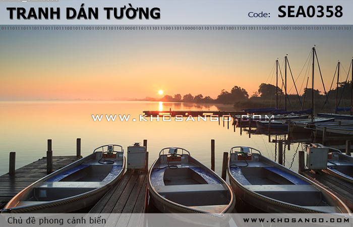 Tranh dán tường phong cảnh biển SEA358