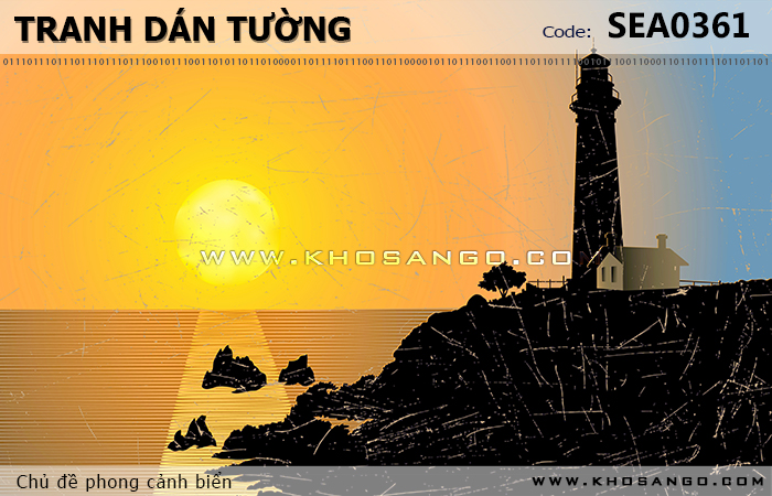 Tranh dán tường phong cảnh biển SEA361