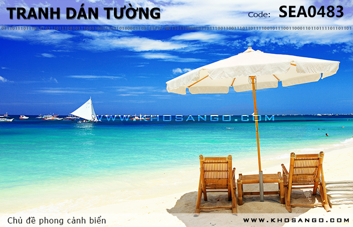 Tranh dán tường phong cảnh biển SEA483