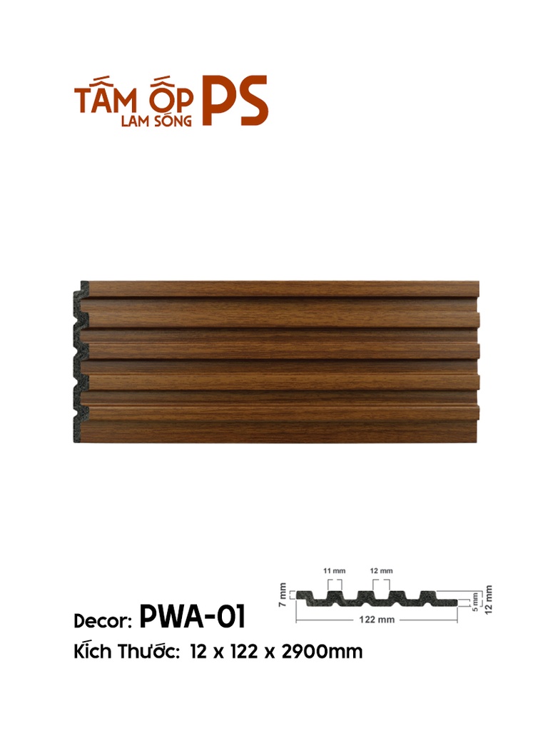 Tấm Ốp Lam Sóng PS PWA-01