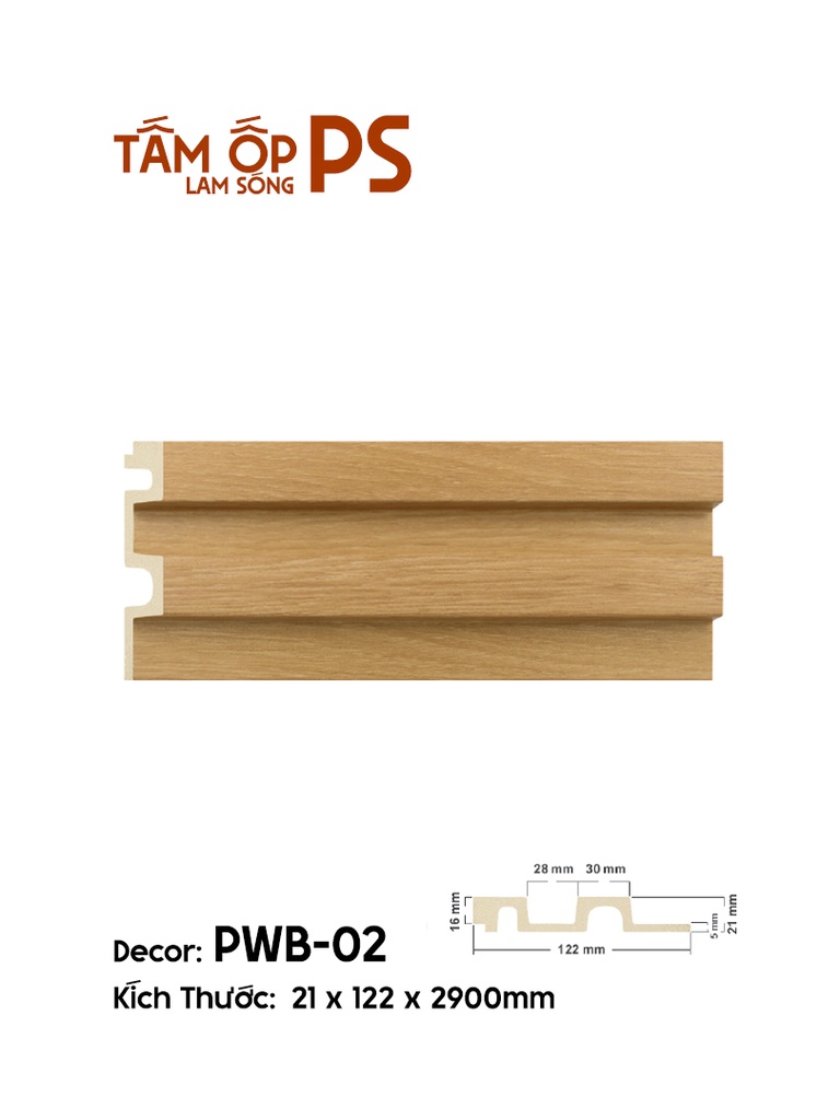 Tấm Ốp Lam Sóng PS PWB-02