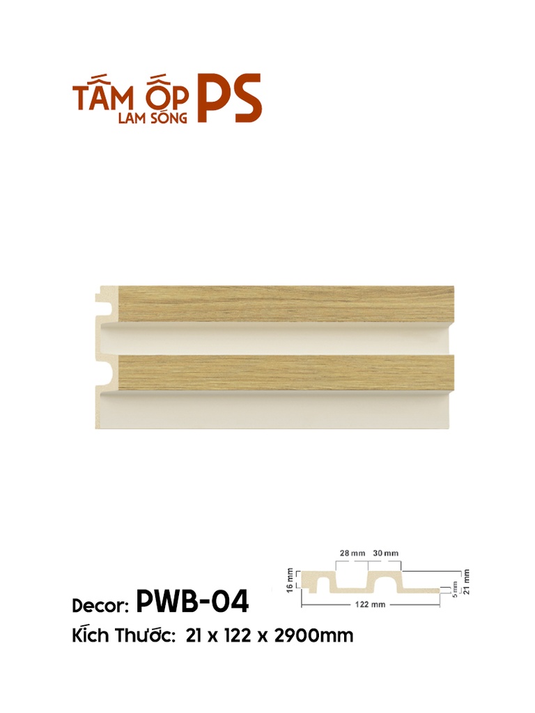 Tấm Ốp Lam Sóng PS PWB-04