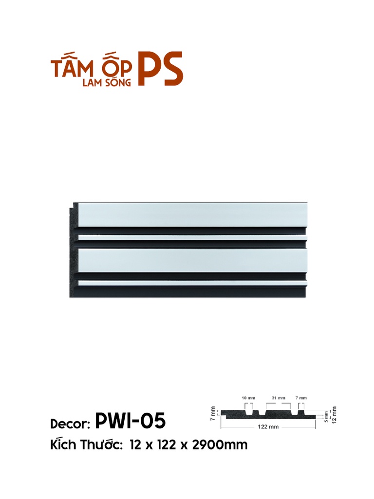 Tấm Ốp Lam Sóng PS PWI-05