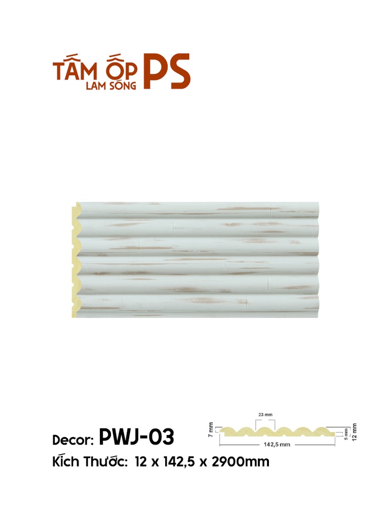 Tấm Ốp Lam Sóng PS PWJ-03