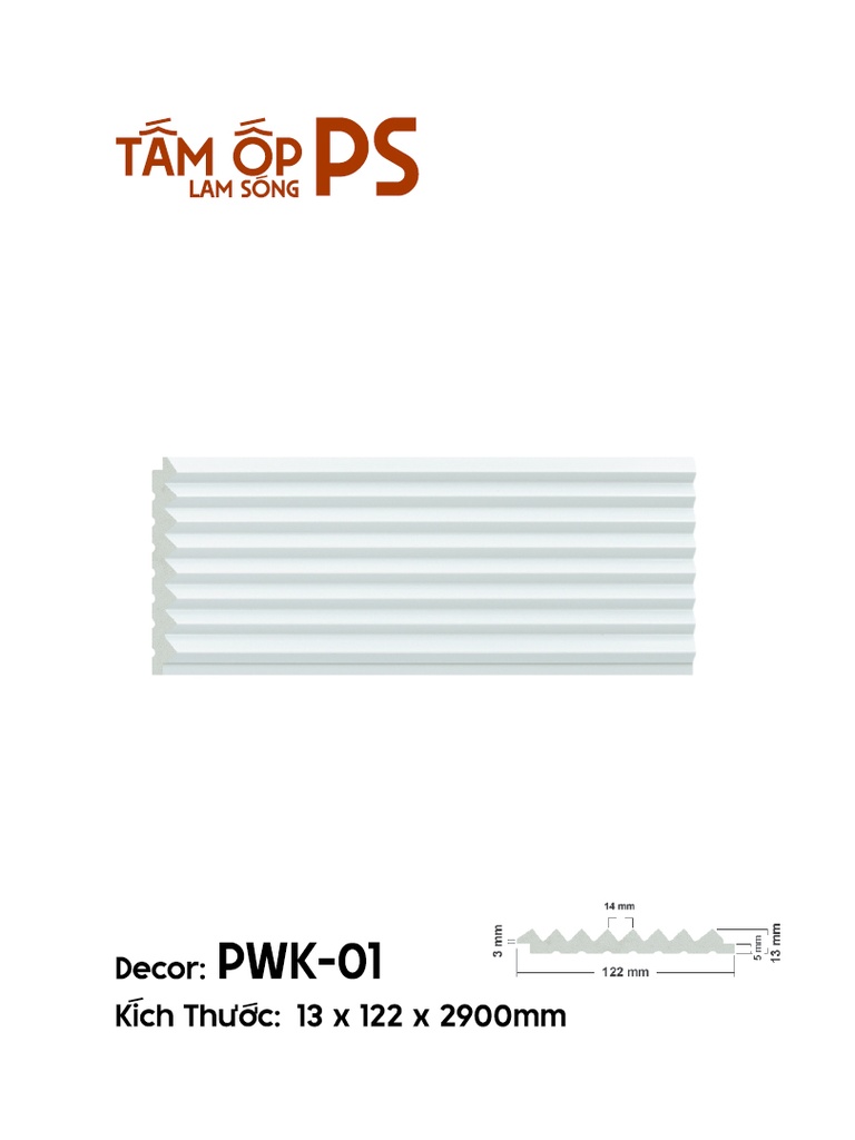 Tấm Ốp Lam Sóng PS PWK-01