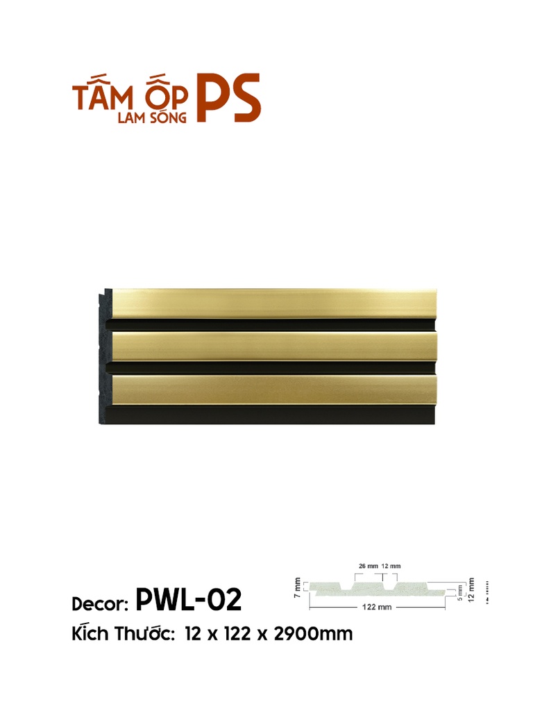 Tấm Ốp Lam Sóng PS PWL-02