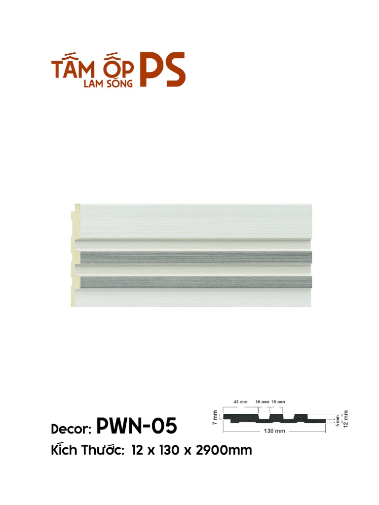 Tấm Ốp Lam Sóng PS PWN-05