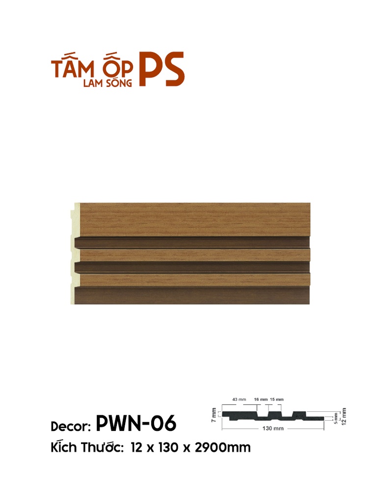 Tấm Ốp Lam Sóng PS PWN-06