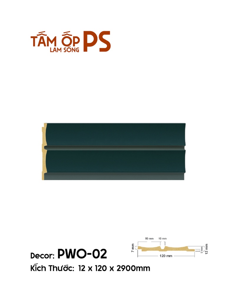 Tấm Ốp Lam Sóng PS PWO-02