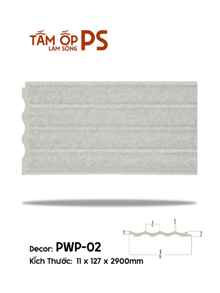 Tấm Ốp Lam Sóng PS PWP-02