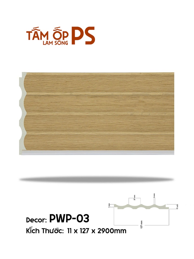 Tấm Ốp Lam Sóng PS PWP-03