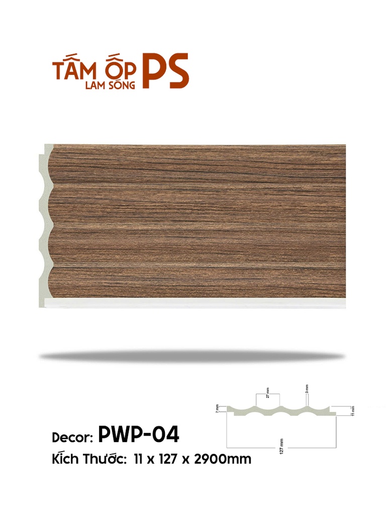 Tấm Ốp Lam Sóng PS PWP-04