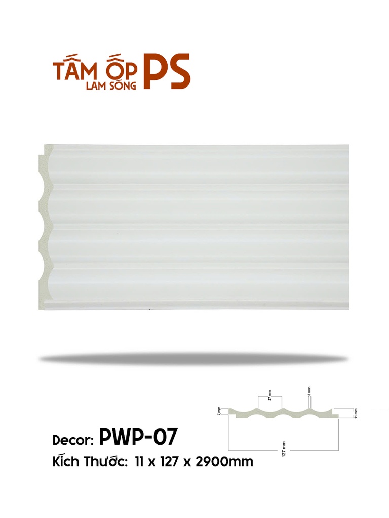 Tấm Ốp Lam Sóng PS PWP-07