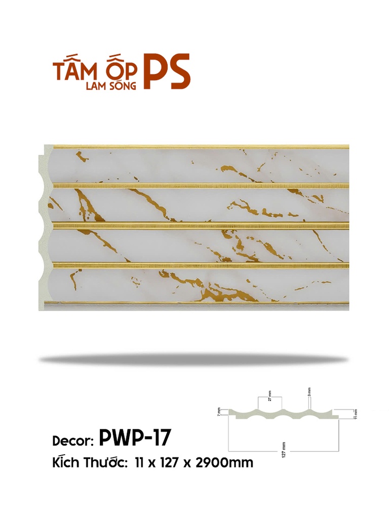 Tấm Ốp Lam Sóng PS PWP-17