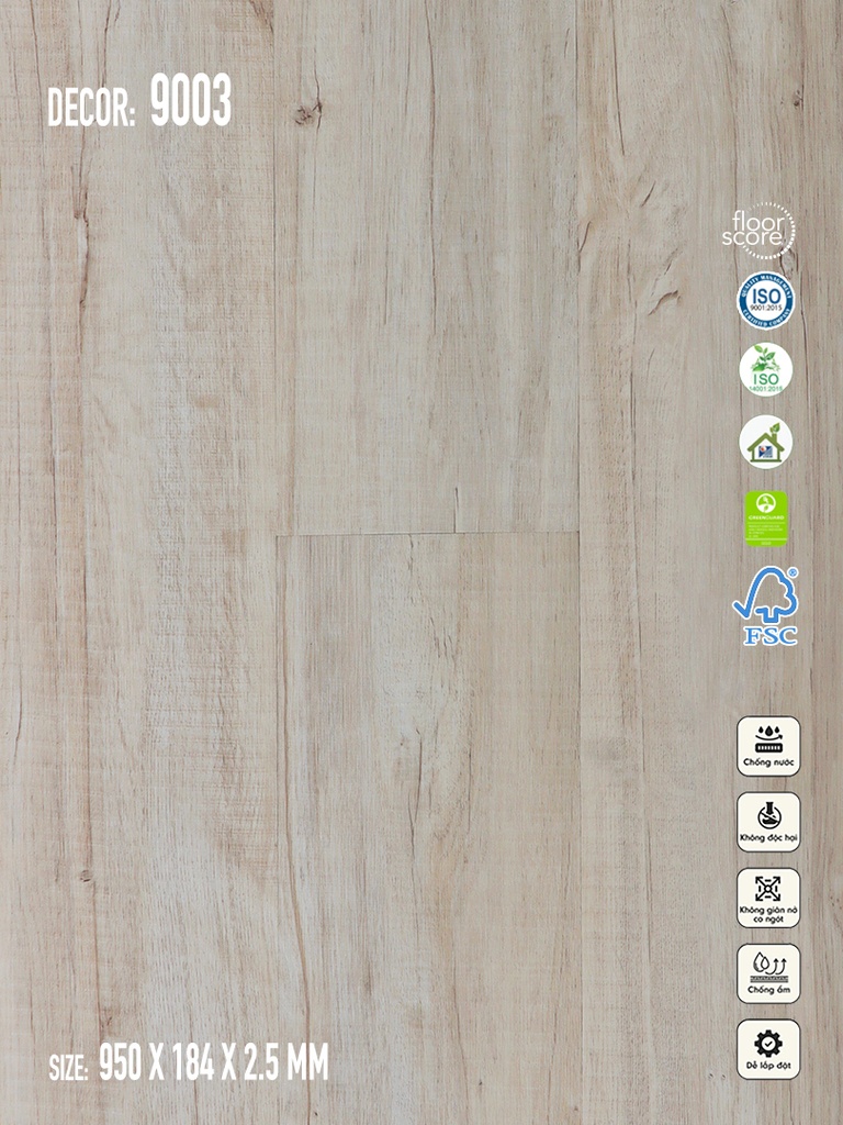 Sàn nhựa Galaxy Vân Gỗ 9003