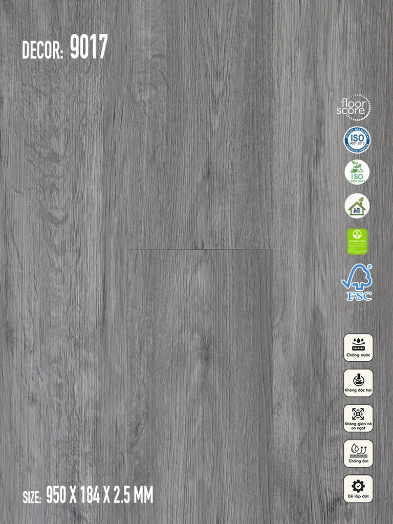 Sàn nhựa Galaxy Vân Gỗ 9017