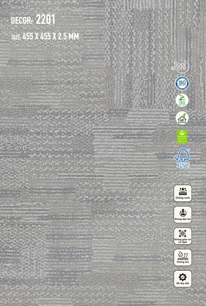 Sàn Nhựa Galaxy Vân Thảm 2201