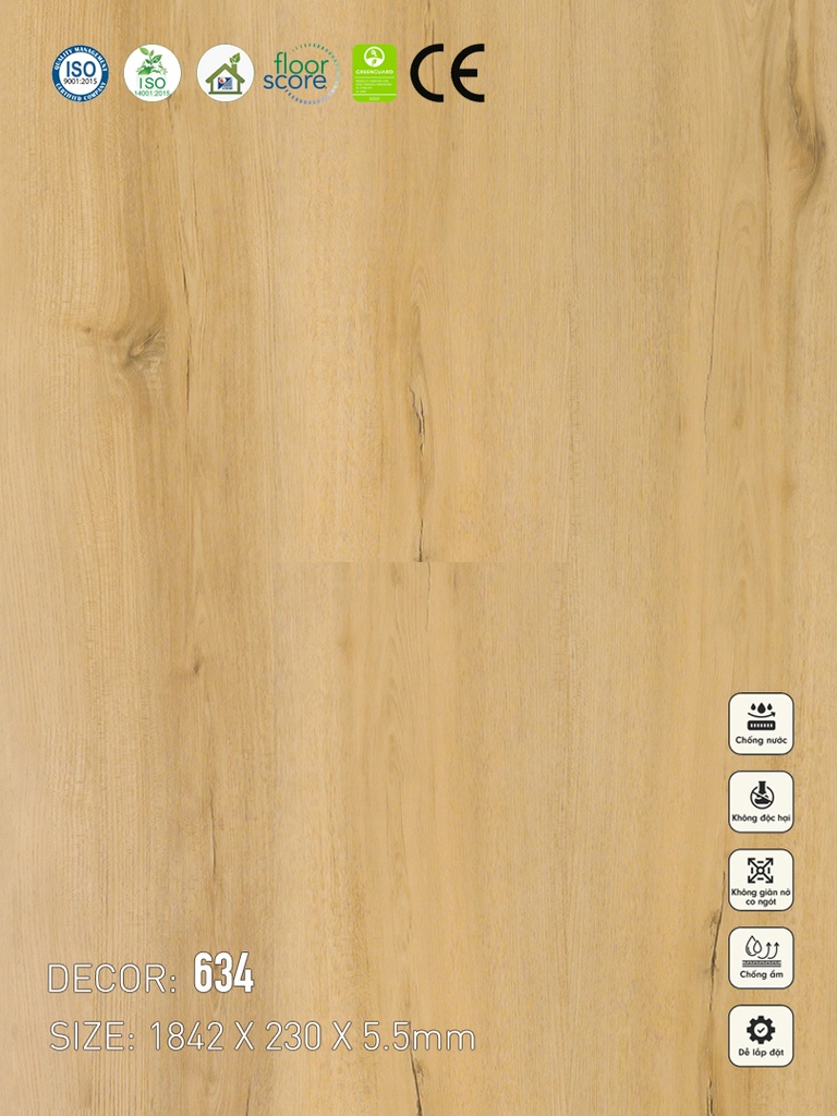 634 Sàn nhựa Vina Spc 5.5mm