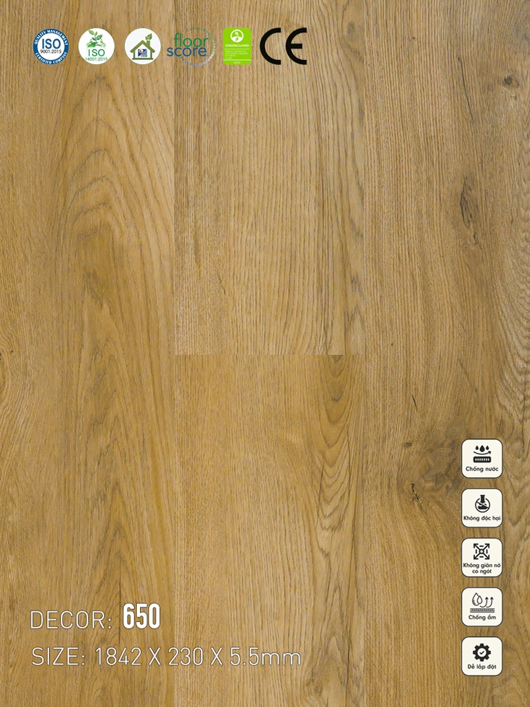 650 Sàn nhựa Vina Spc 5.5mm
