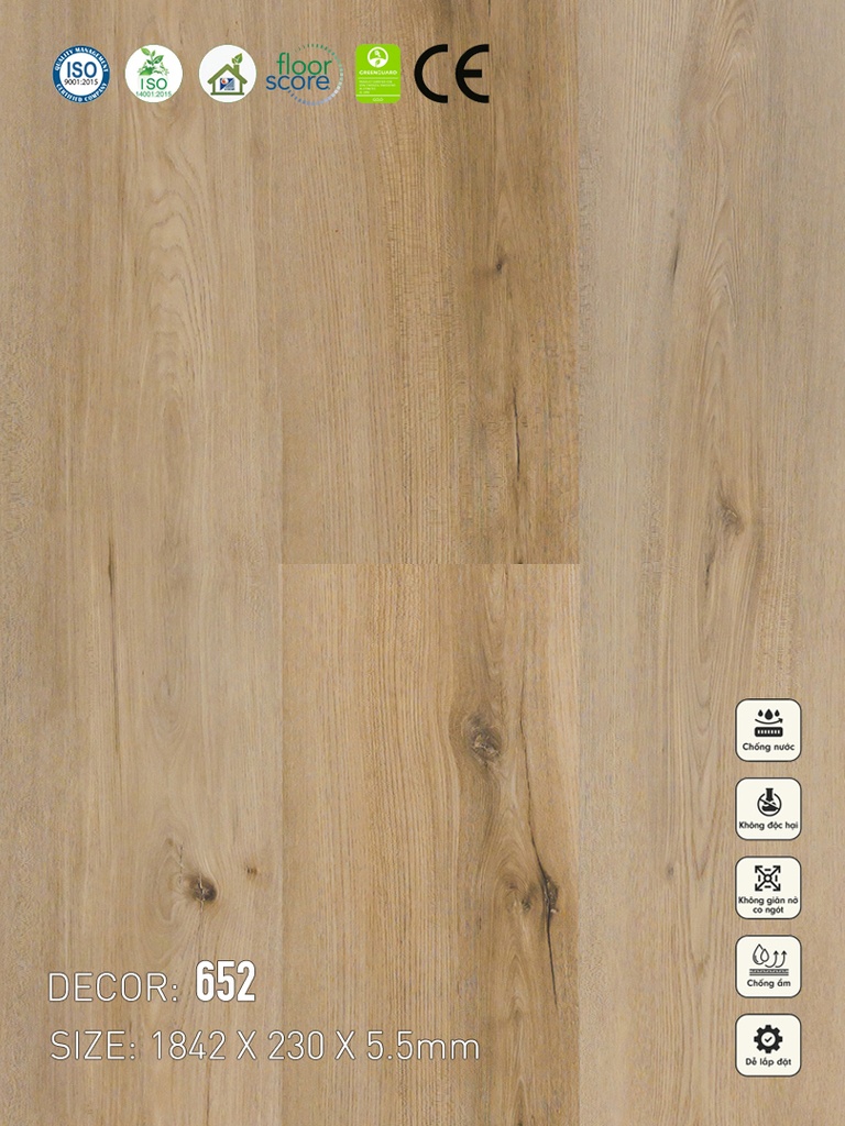 652 Sàn nhựa Vina Spc 5.5mm