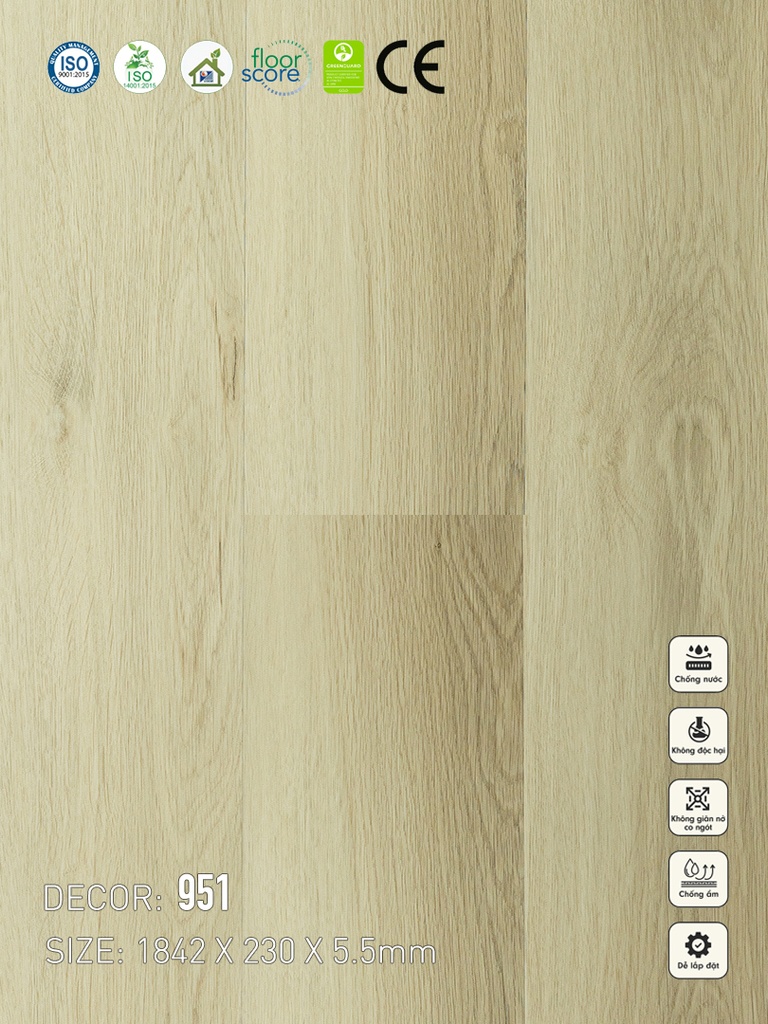 951 Sàn nhựa Vina Spc 5.5mm